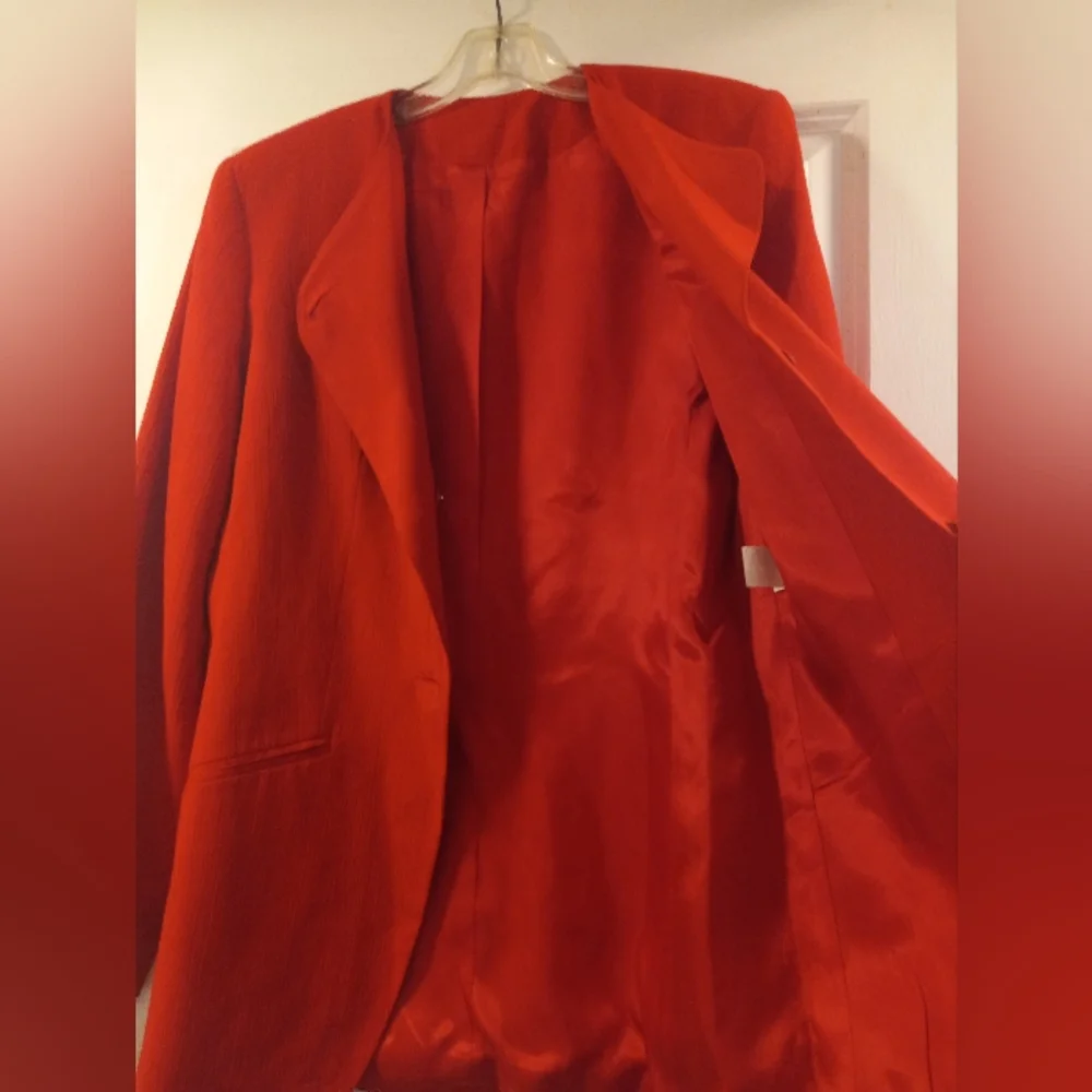 Christian Dior Vintage 80s Red Blazer Jacket Size S